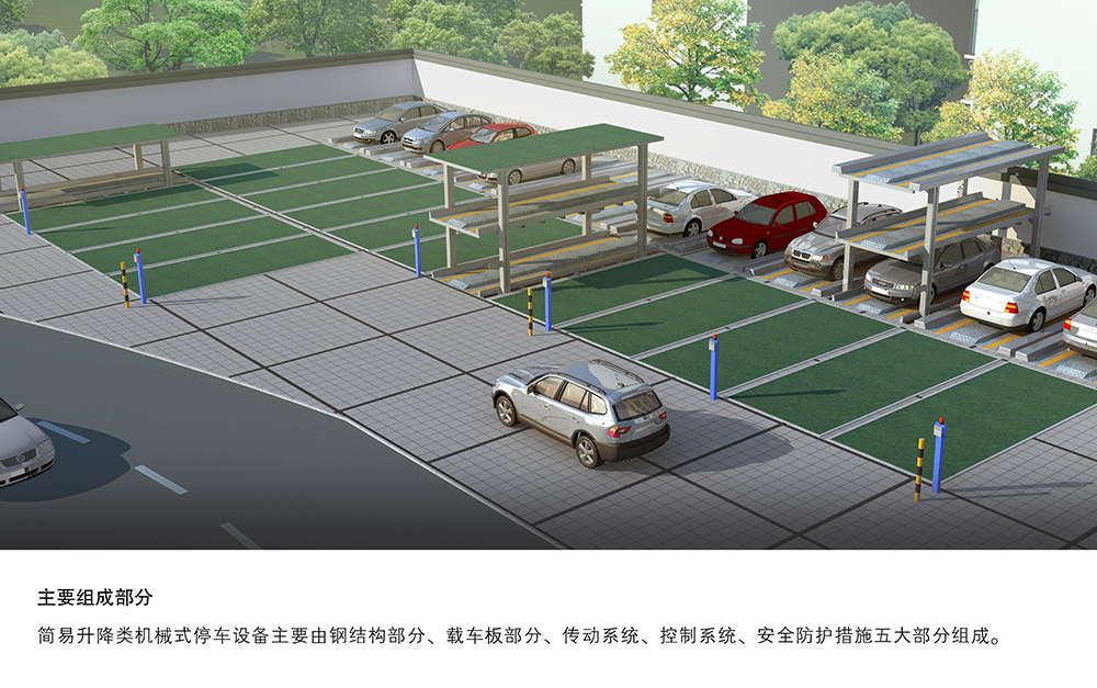 四川PJS2D1正一负一地坑简易升降立体车库主要组成部分.jpg